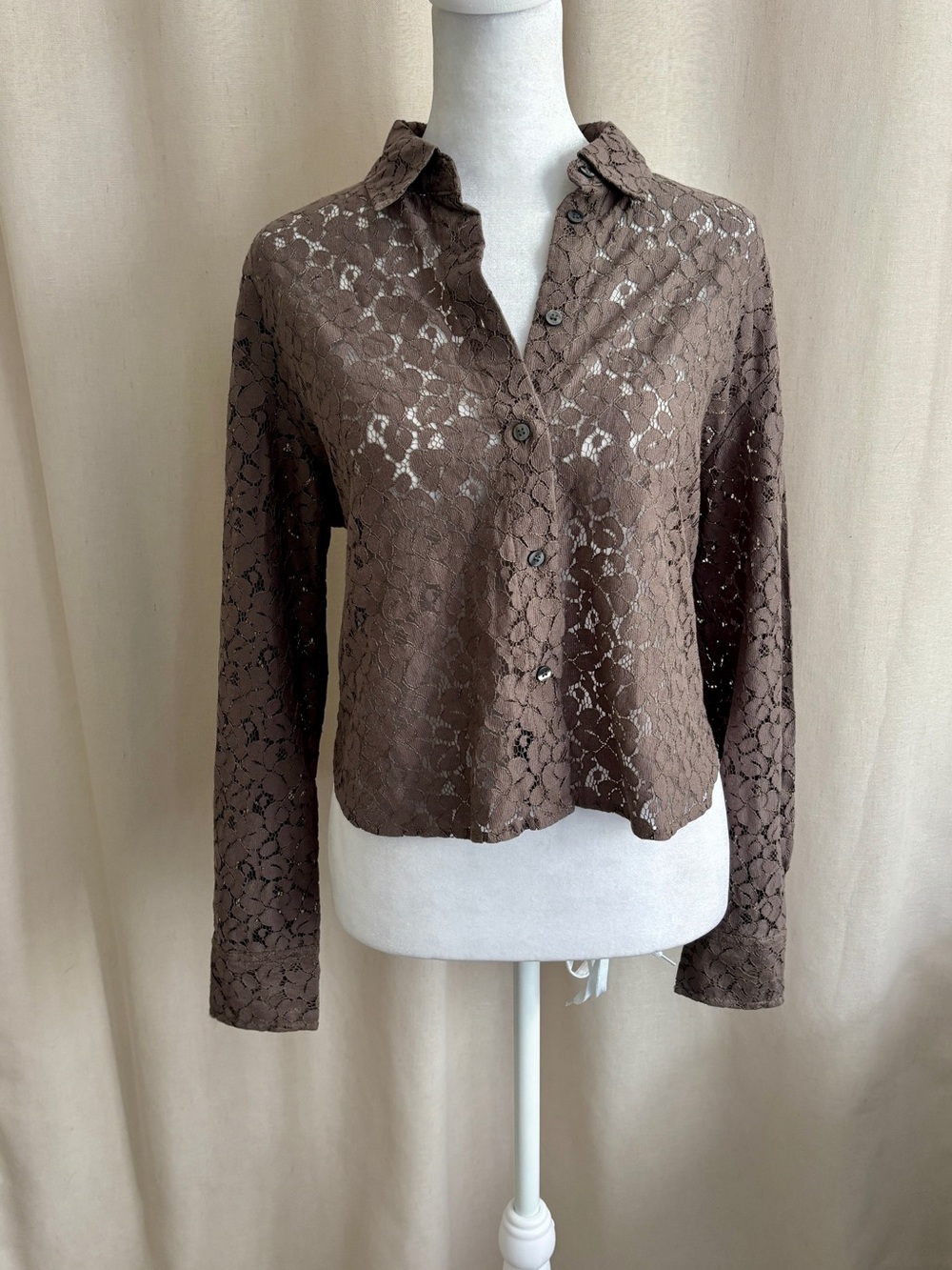 Gap Lace Button-Down Shirt — Size XS